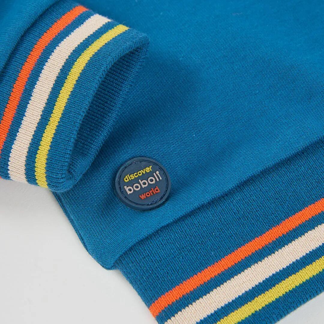 Sudadera felpa niño verde estampado Nature 4/4