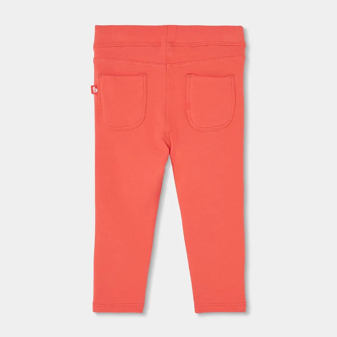 Pantalón felpa niña naranja elástico 2/4