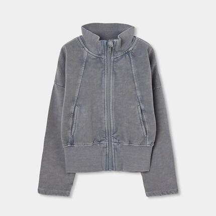 Veste fille en molleton avec fermeture éclair