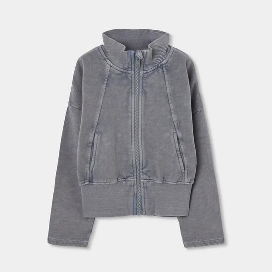 Veste fille en molleton avec fermeture éclair