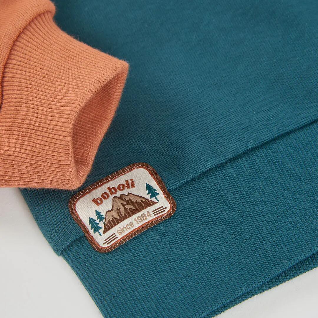 Sudadera felpa niño crudo tricolor Hiking Adventures 4/4