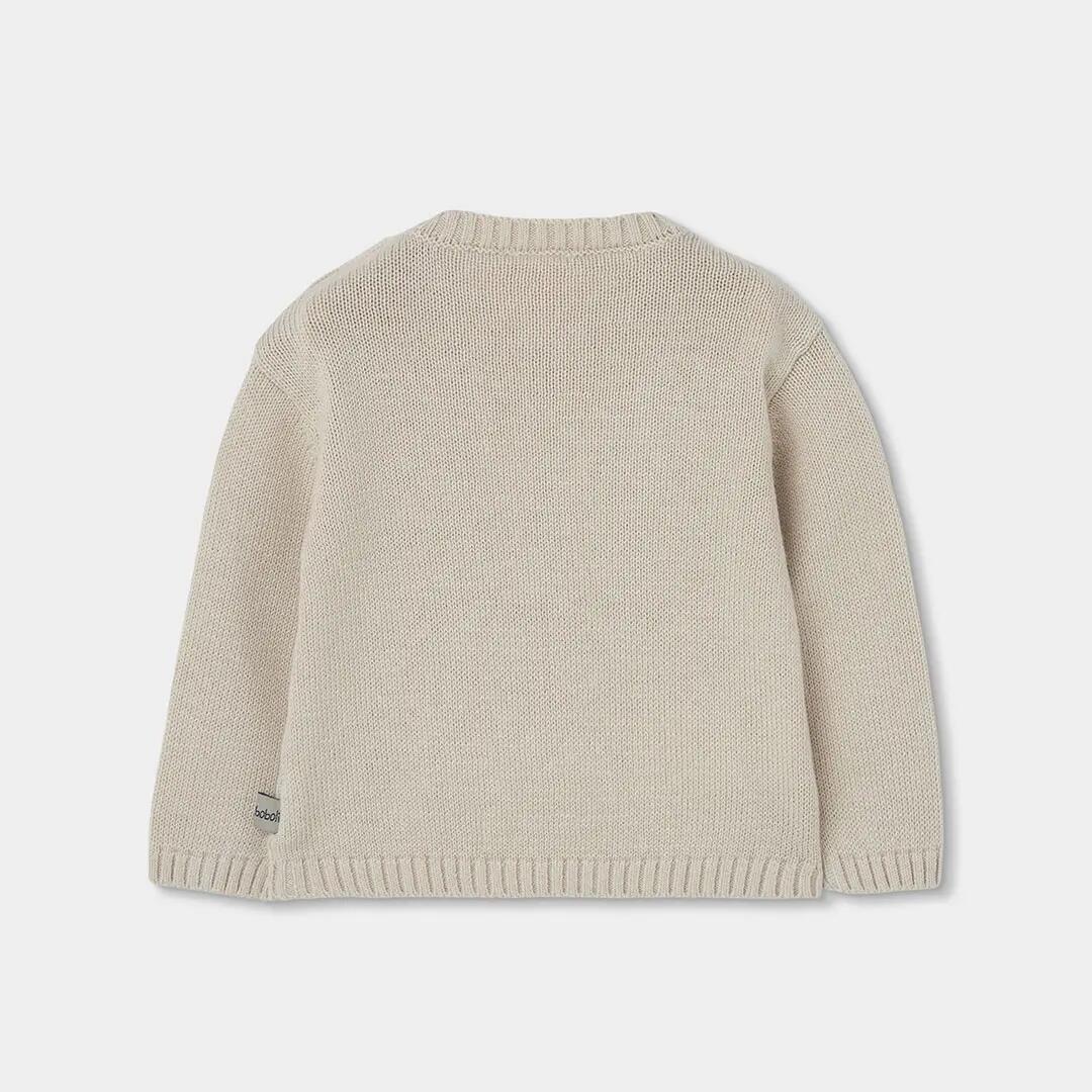 Jersey bebé niña beige bordado de árboles 2/4