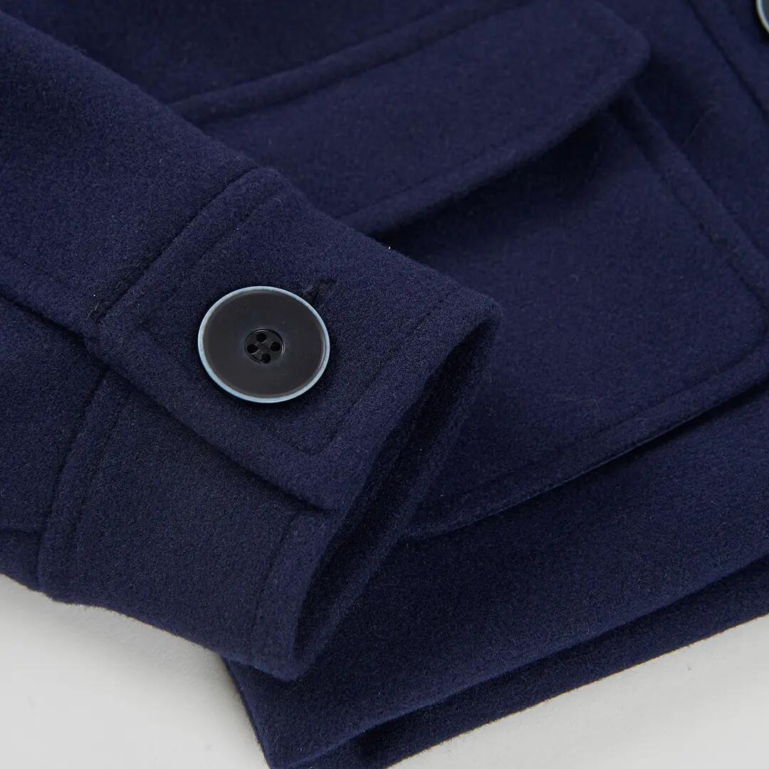 Chaqueta niña azul marino con botones 4/4