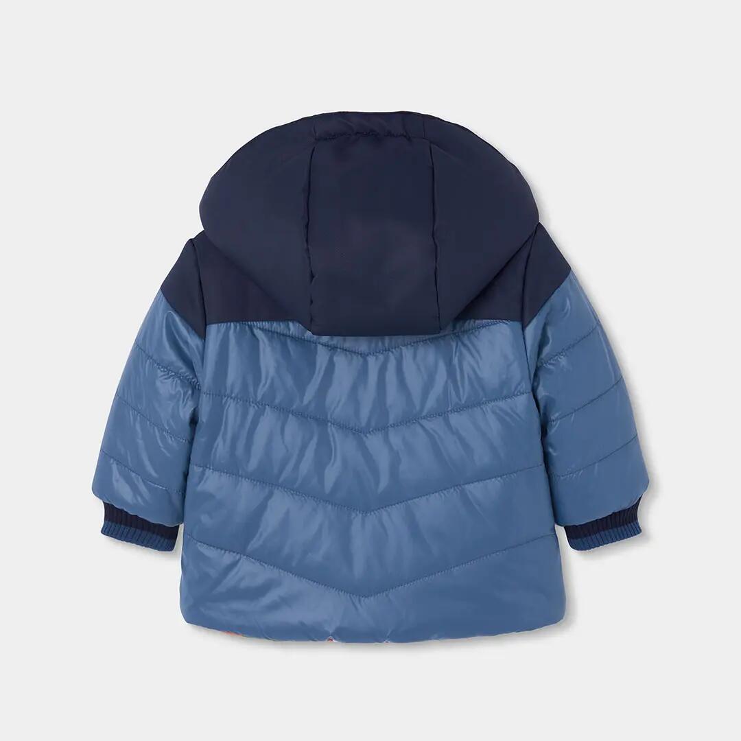 Parka tejido técnico niño azul reversible estampada 5/7