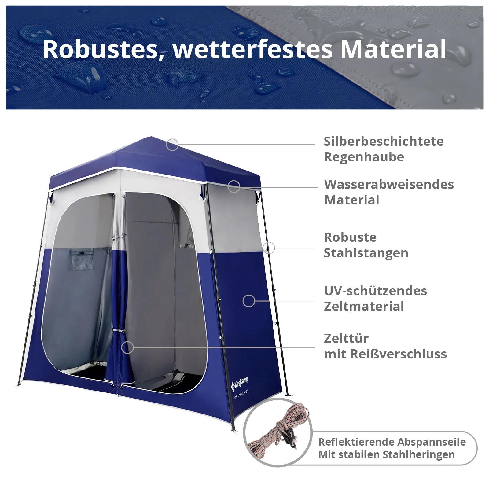 Tienda ducha Marasusa Q Doble Camping Tienda vestuario Tienda WC 2 personas 6/7