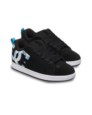 Leren schoenen court graffik schwarz unisex