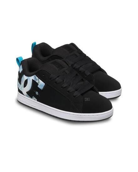 Zapatillas de piel COURT GRAFFIK Negro Hombre