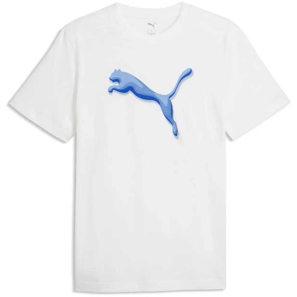 Camiseta Puma Graphic Cat Logo Tee, Blanco, Hombre 5/5