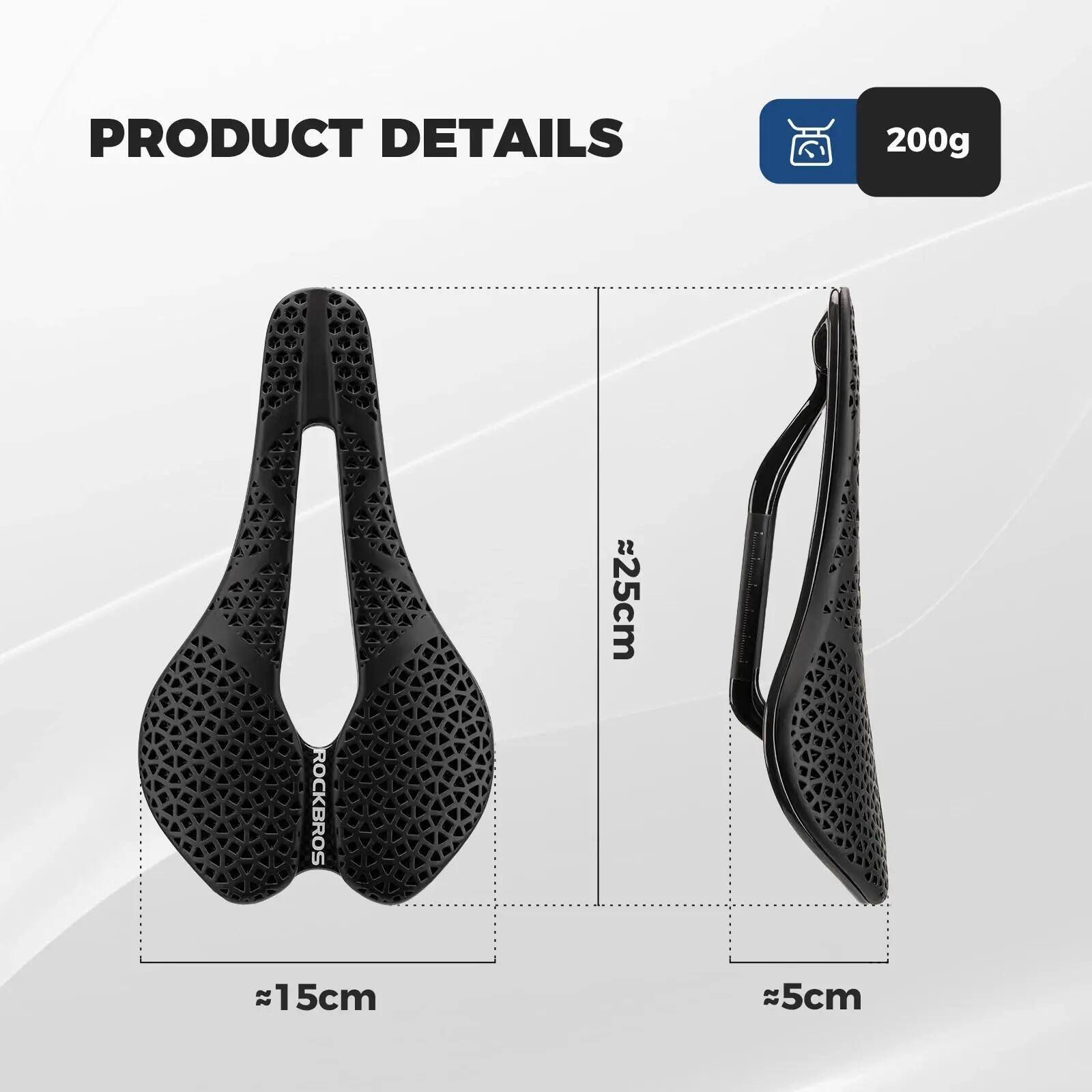 ROCKBROS Fahrradsattel 3D Printed Hohl 2/6