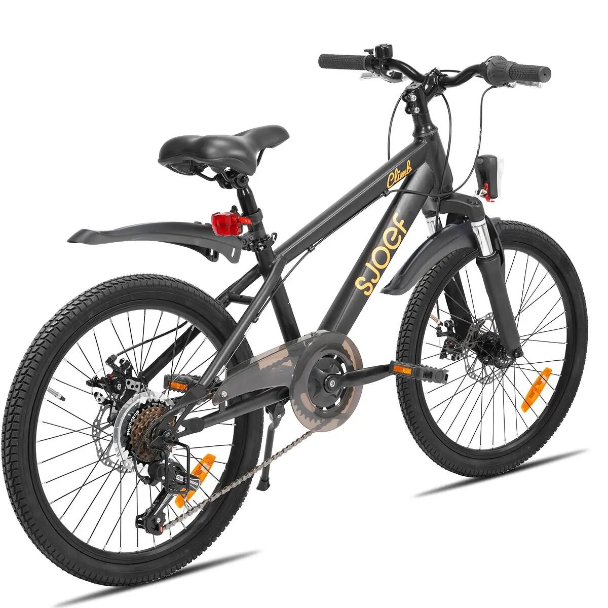 Climb Mountainbike Jongens 20 inch - 6-8 Jaar - 6V & Schijfrem - Zwart 8/8