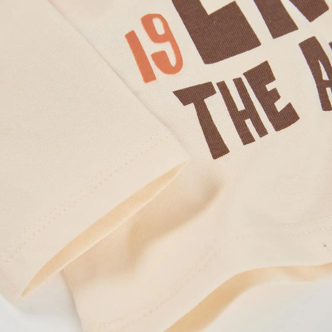 Camiseta punto niño crudo estampado aventura 4/4