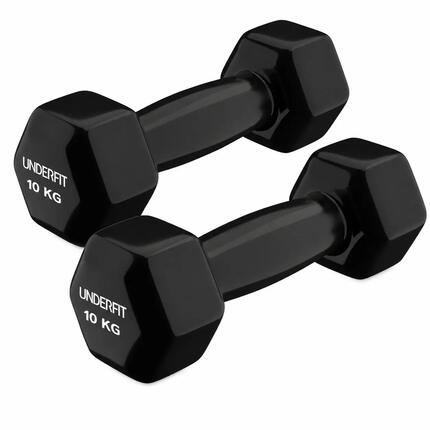 Hantla winylowa fitness UNDERFIT 2 x 10 kg