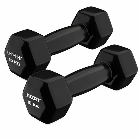 Hantla winylowa fitness UNDERFIT 2 x 10 kg