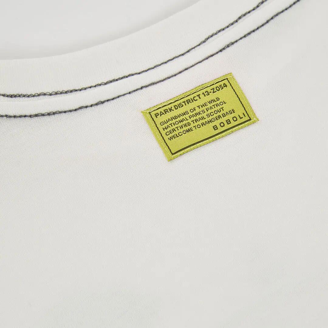 Camiseta punto niño blanca estampado oso 4/4