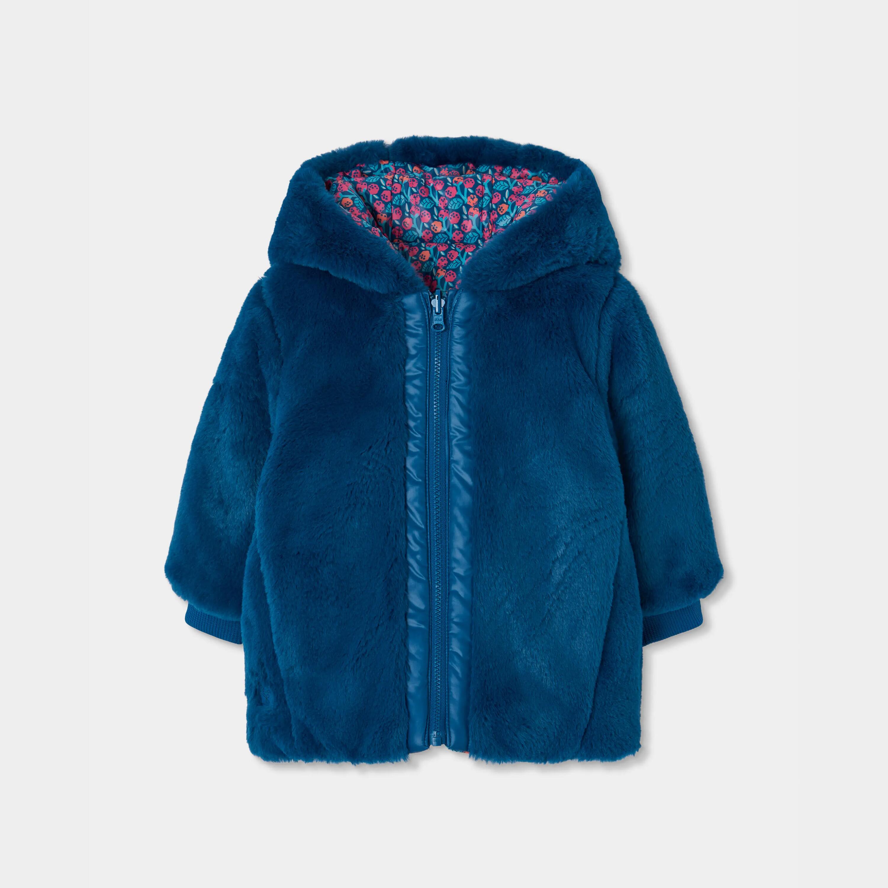 Parka reversible tejido técnico niña verde 3/7