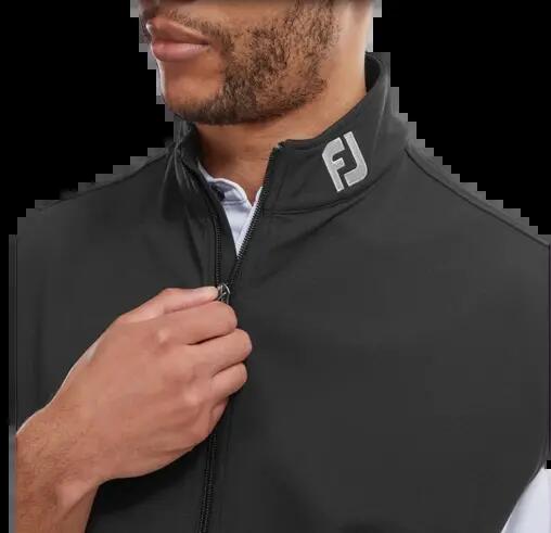 Chaleco Golf Eu Full Zip Knit Vest Hombre Negro 3/5