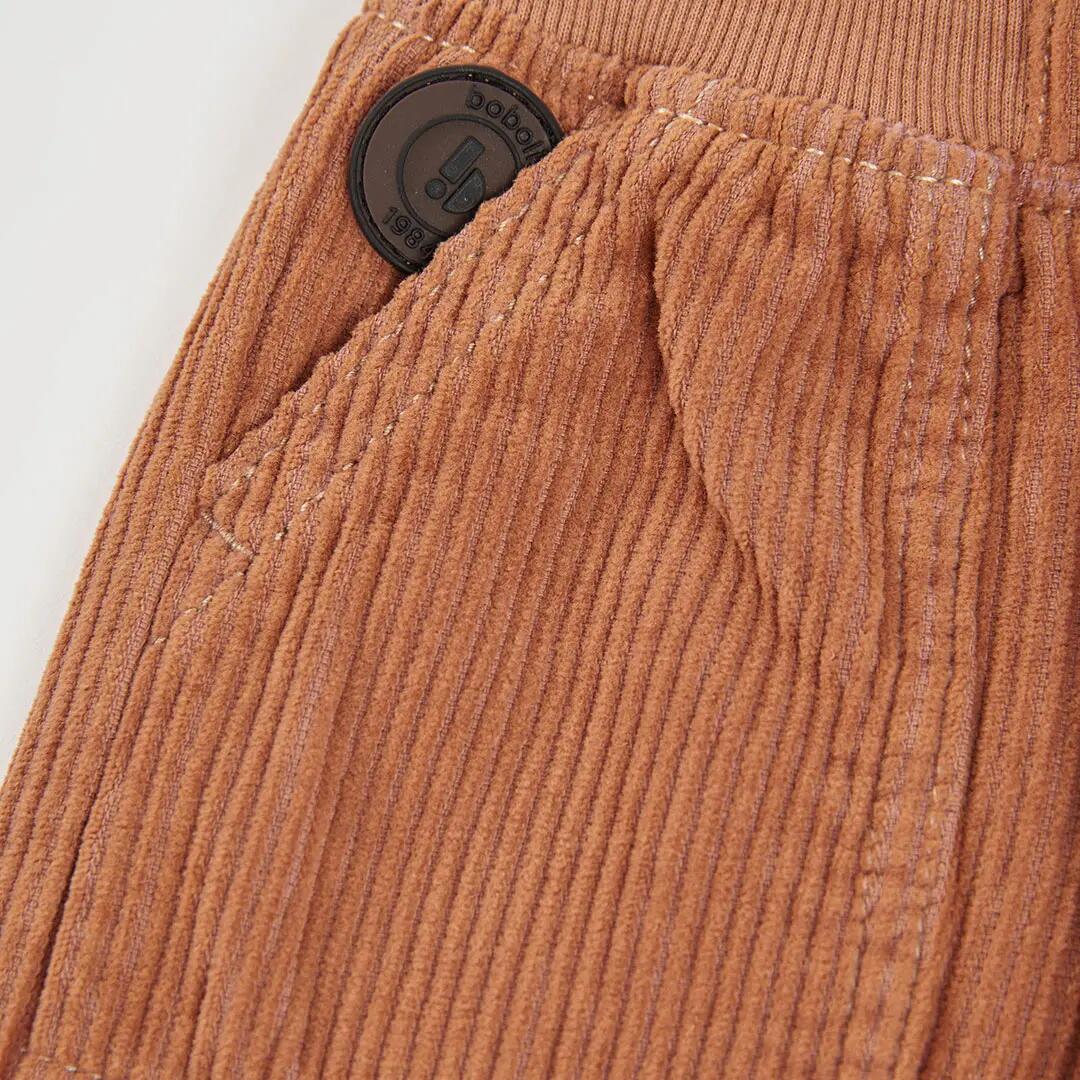Pantalón pana niño naranja con bolsillos 4/4