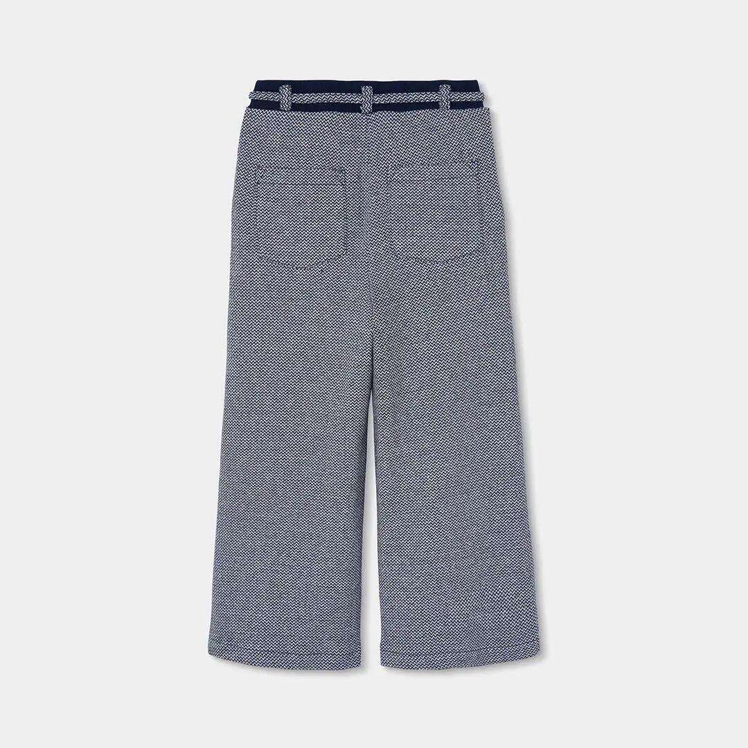 Pantalón punto espiga niña azul marino 2/4