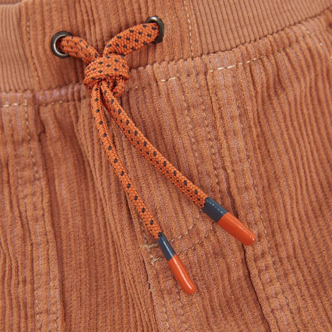 Pantalón pana niño naranja con bolsillos 3/4