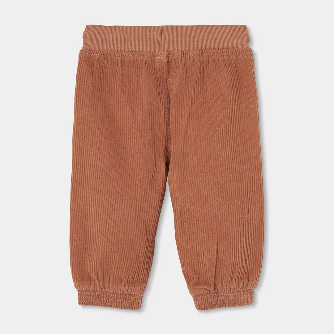 Pantalón pana niño naranja con bolsillos 2/4