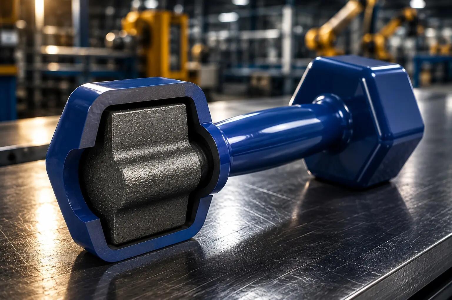 Hantla winylowa fitness UNDERFIT 2 x 1 kg 3/7