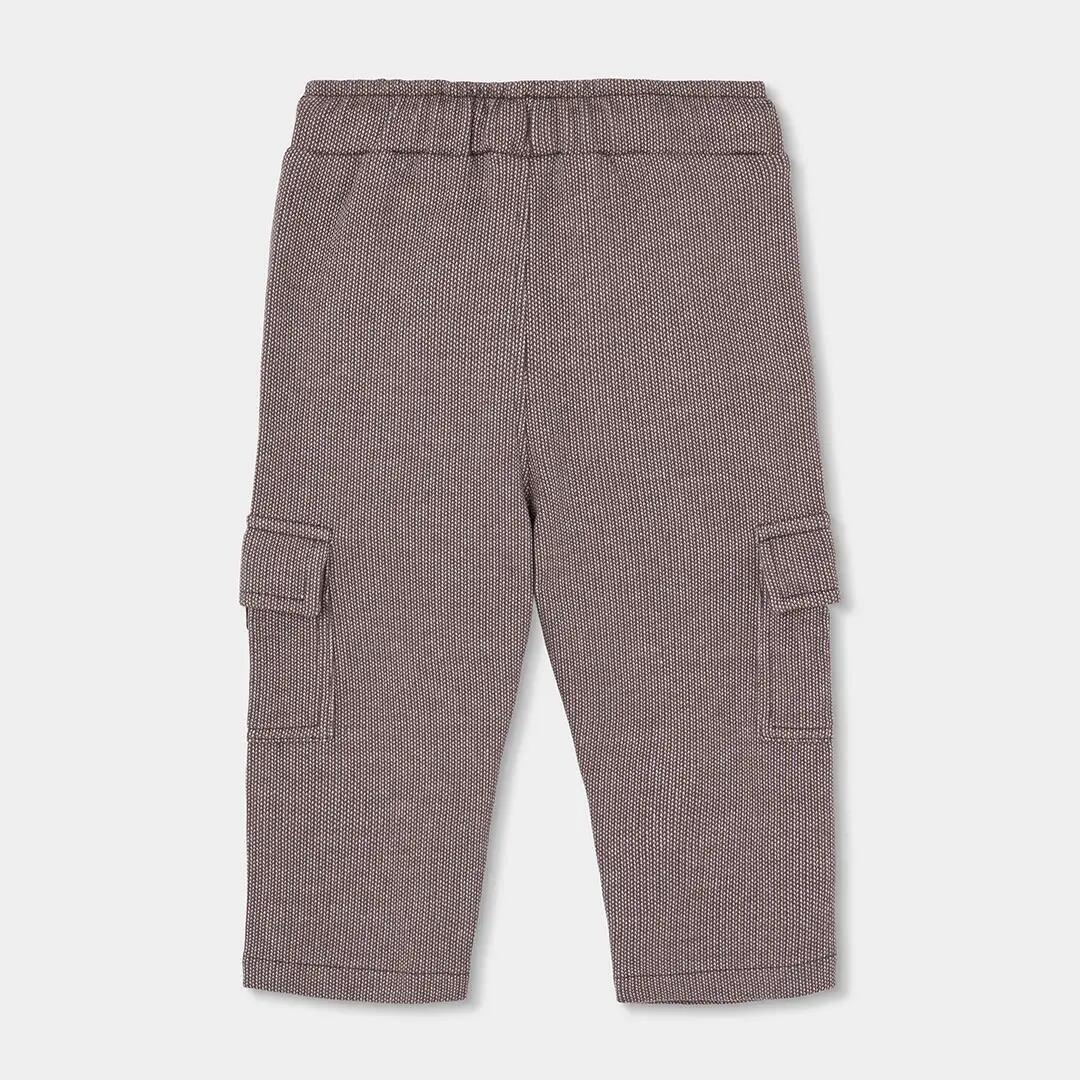 Pantalón marrón niño con bolsillos cargo 2/4
