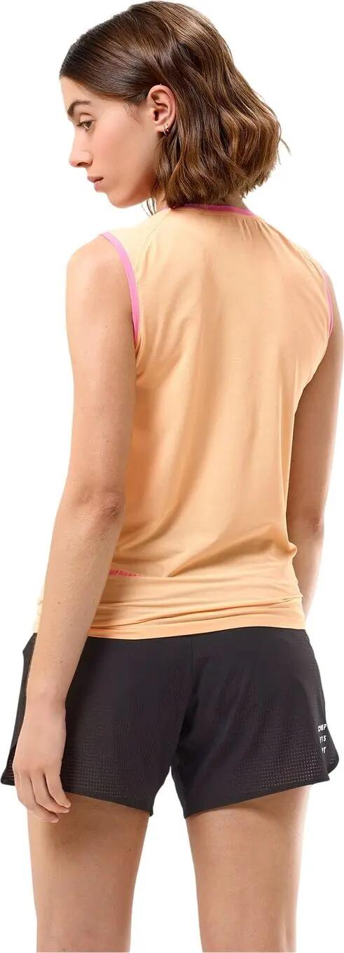 Camiseta sin mangas Compressport Trail Racing naranja para mujer 2/4