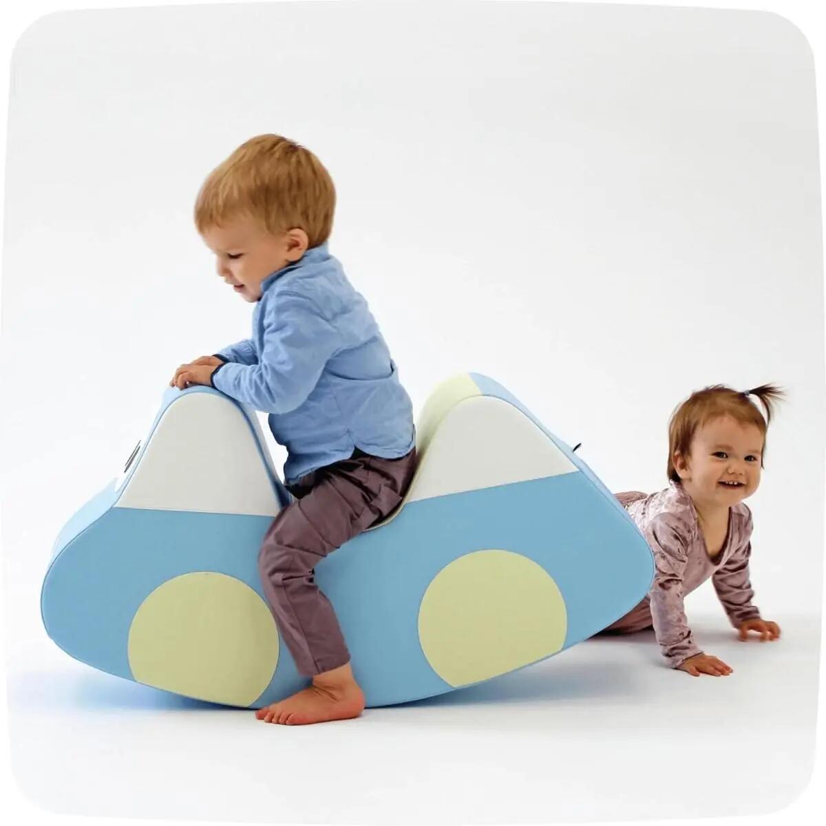 Rocker Car bleu pastel clair 3/3