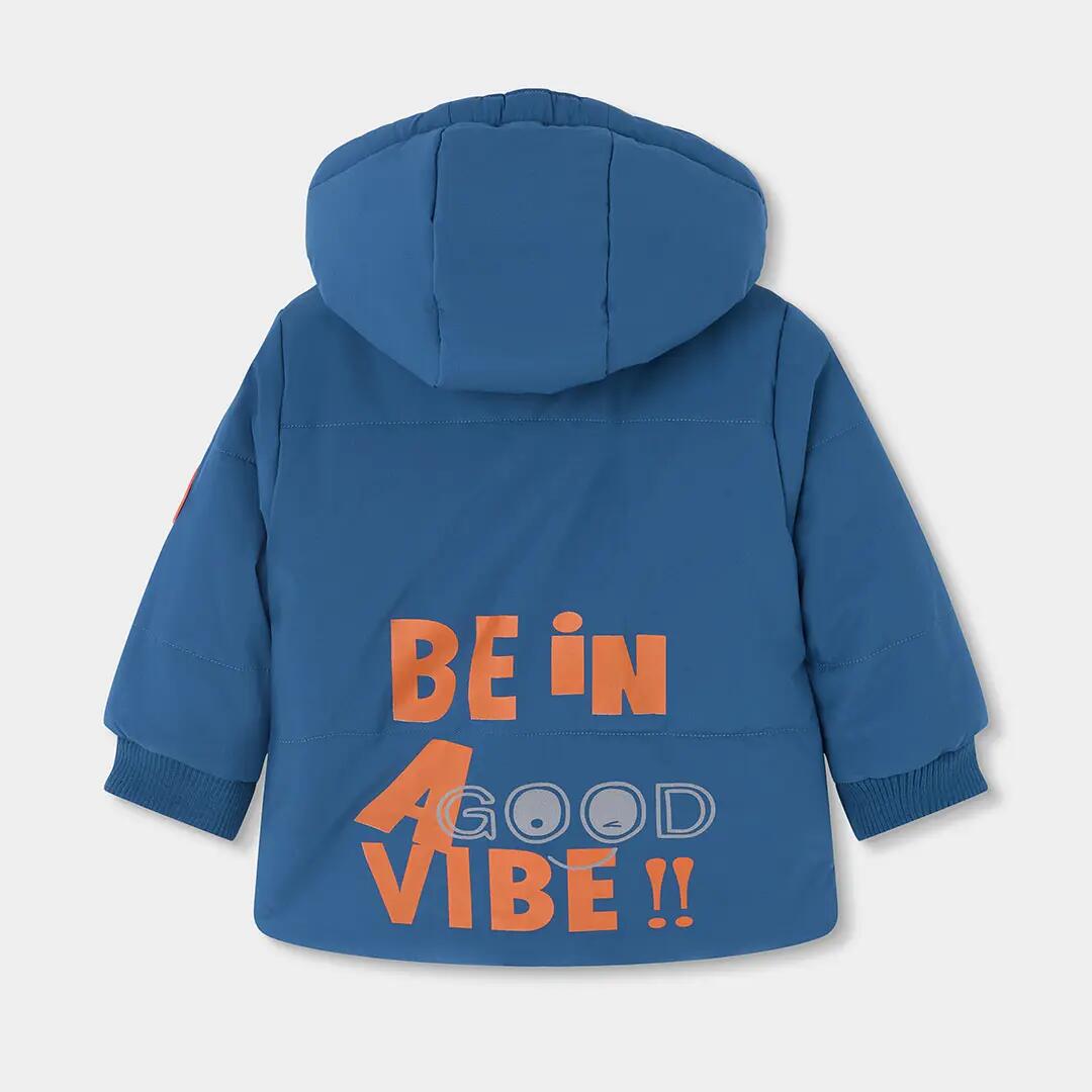 Parka tejido técnico niño reversible azul multicolor 6/7