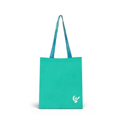 Borsa Shopper da Donna in Tela con Loghi a Contrasto