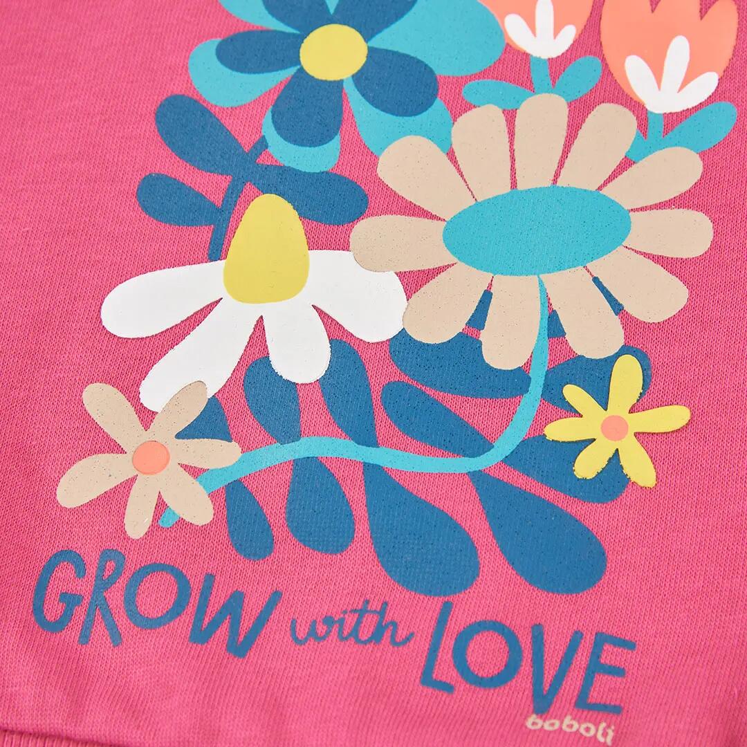 Conjunto punto niña fresa estampado flores 7/7