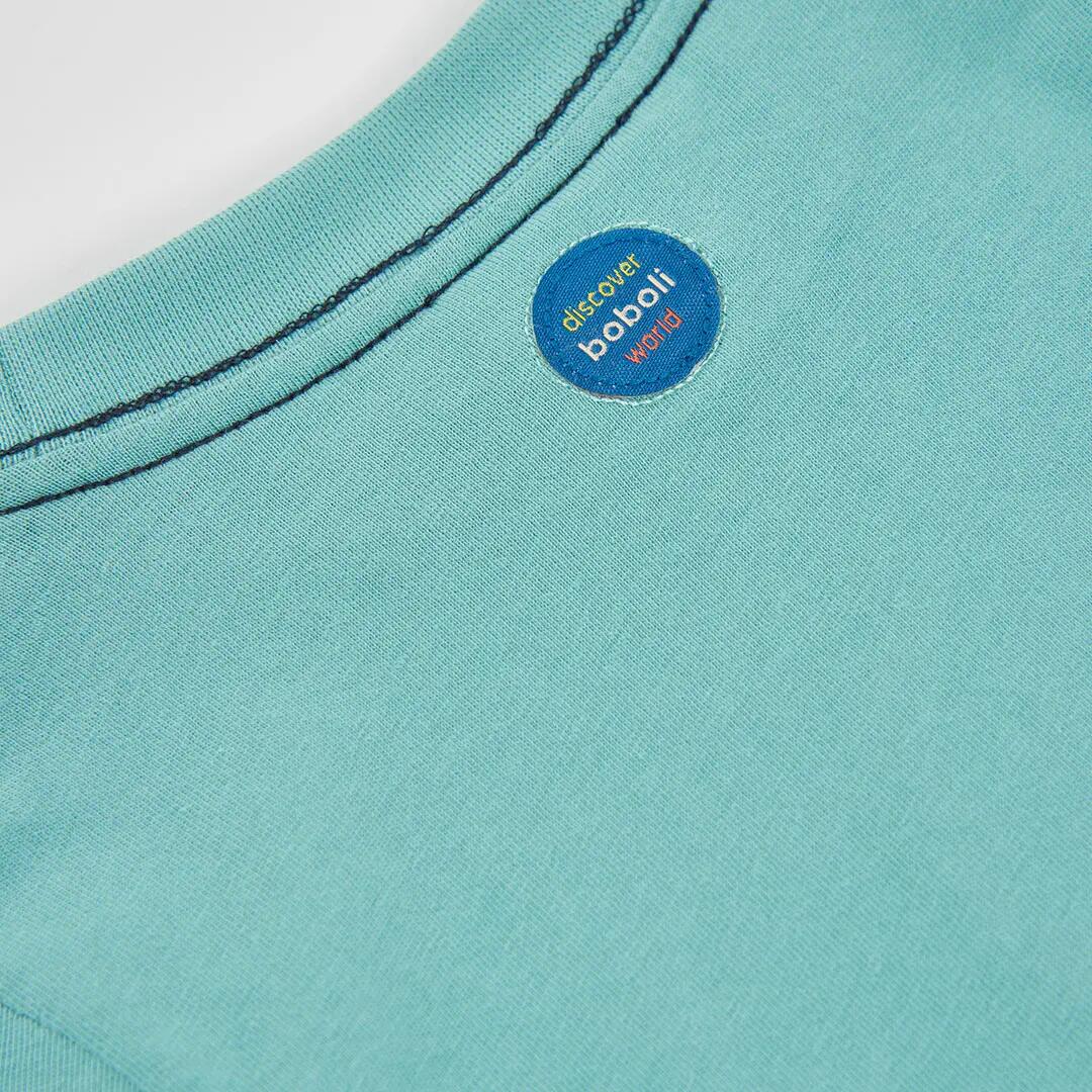 Camiseta punto niño verde estampado oso 4/4