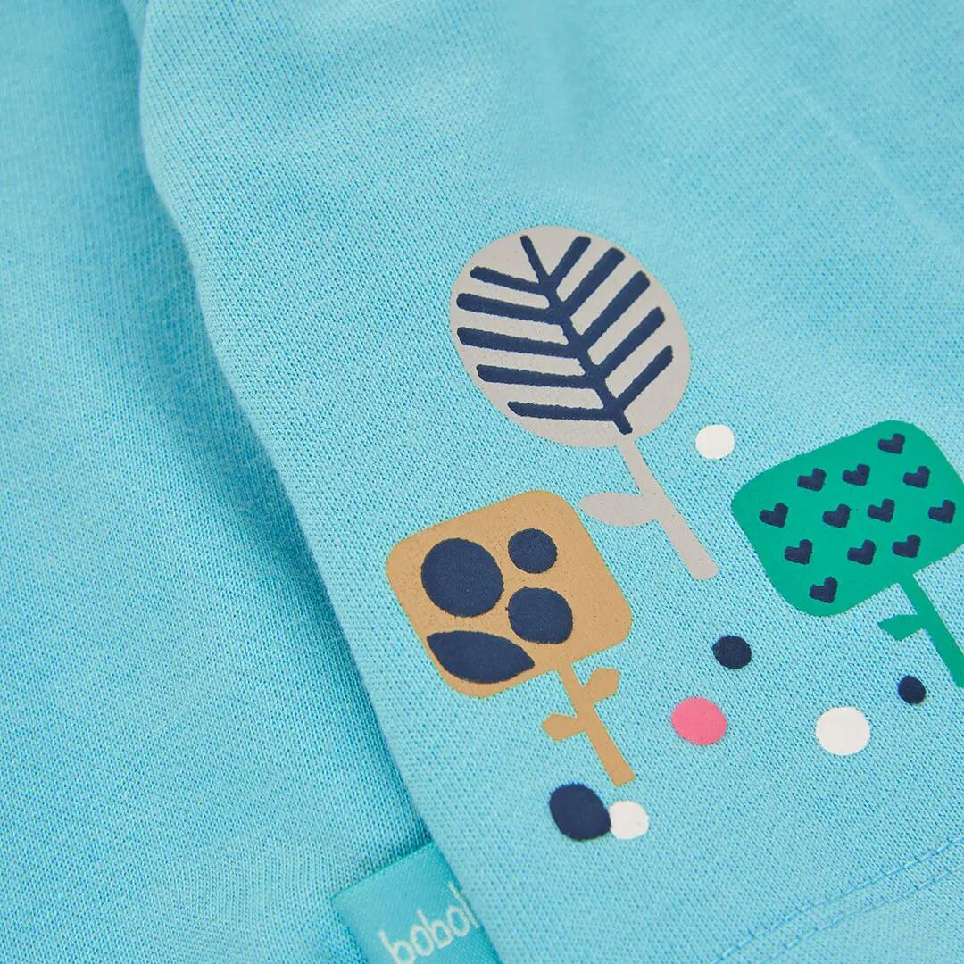 Sudadera felpa bebé niña verde estampado flores 4/4