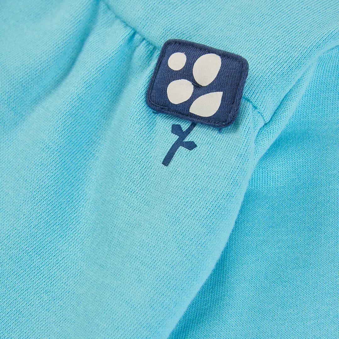 Sudadera felpa bebé niña verde estampado flores 3/4