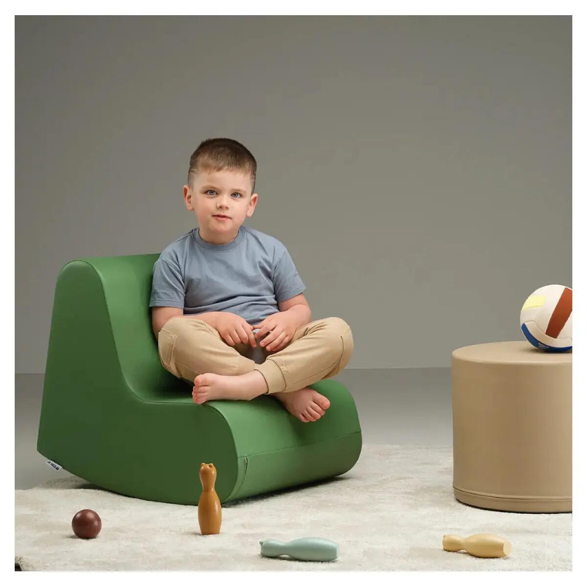 Chaise à bascule couleur vert 3/3