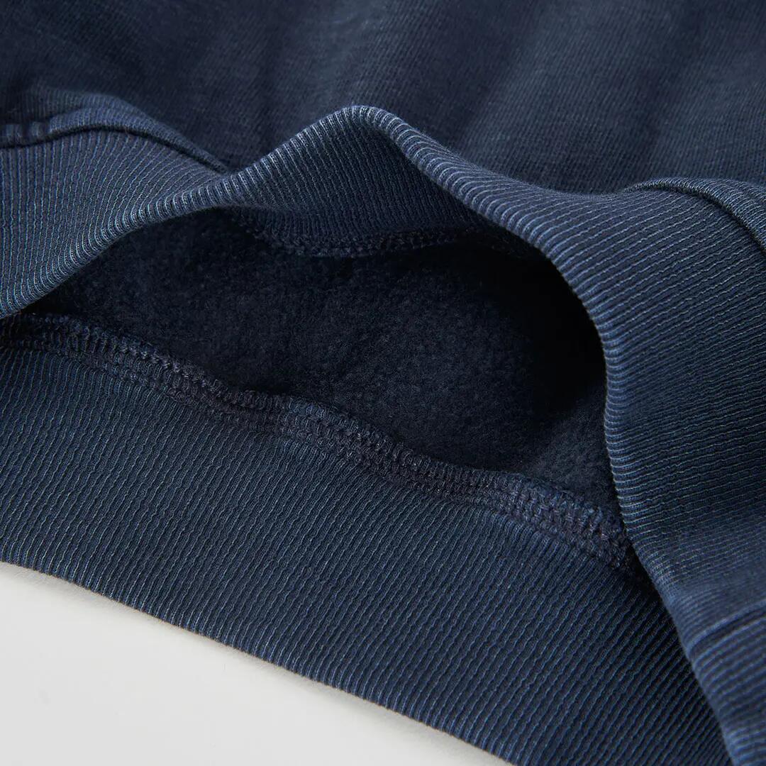 Sudadera felpa niña azul marino estampado flores 4/4
