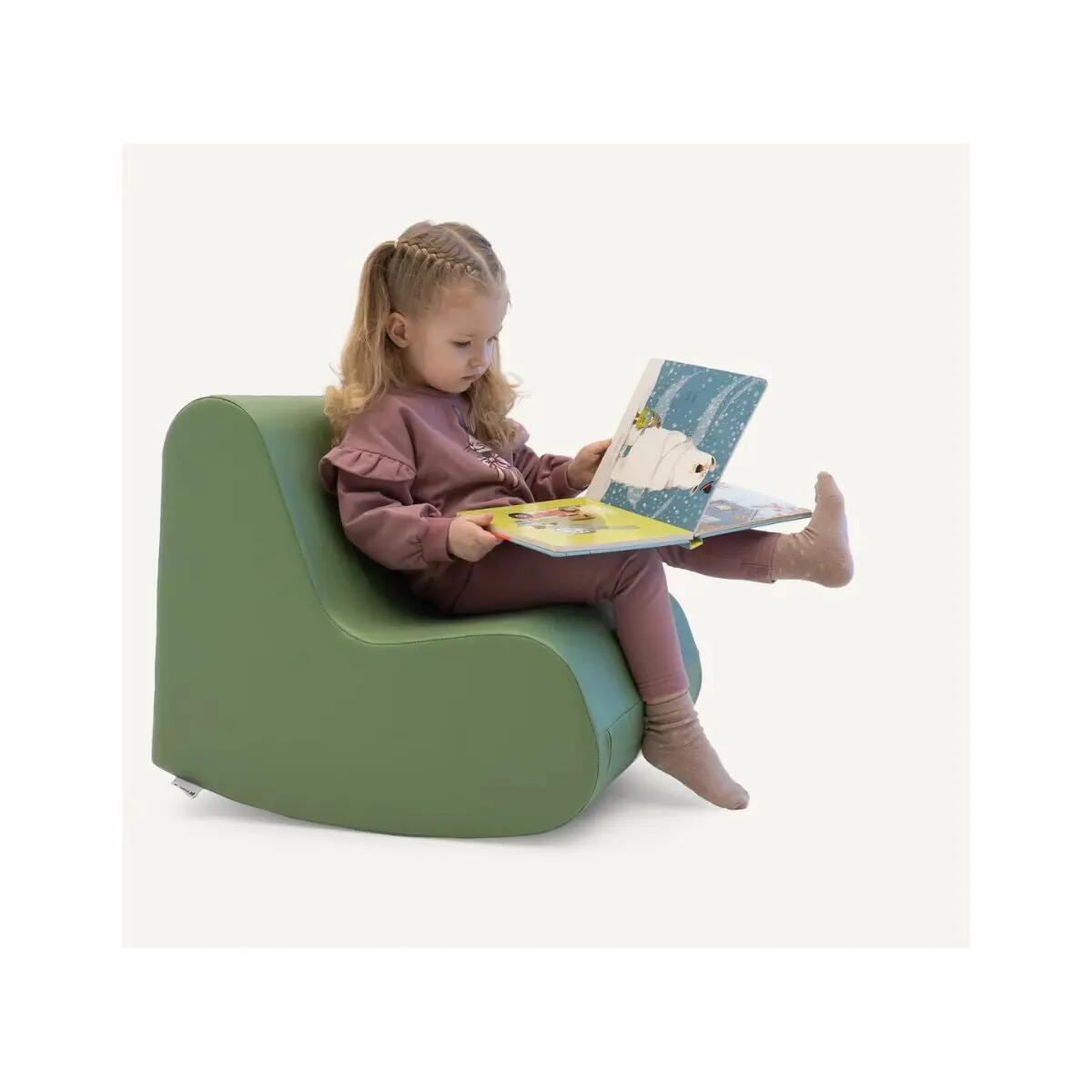 Chaise à bascule couleur vert 2/3