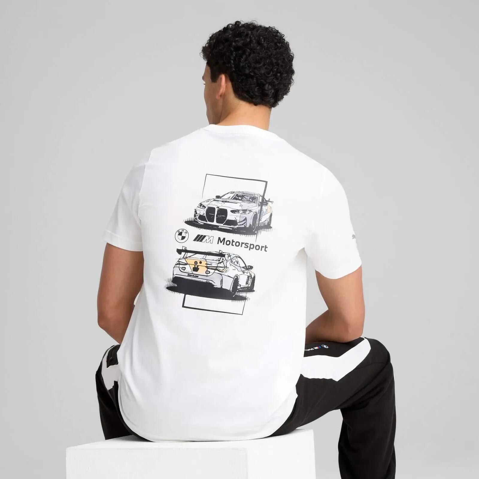 T-shirt Puma Bmw Car Graphic Tee 2, Blanc, Hommes 2/5