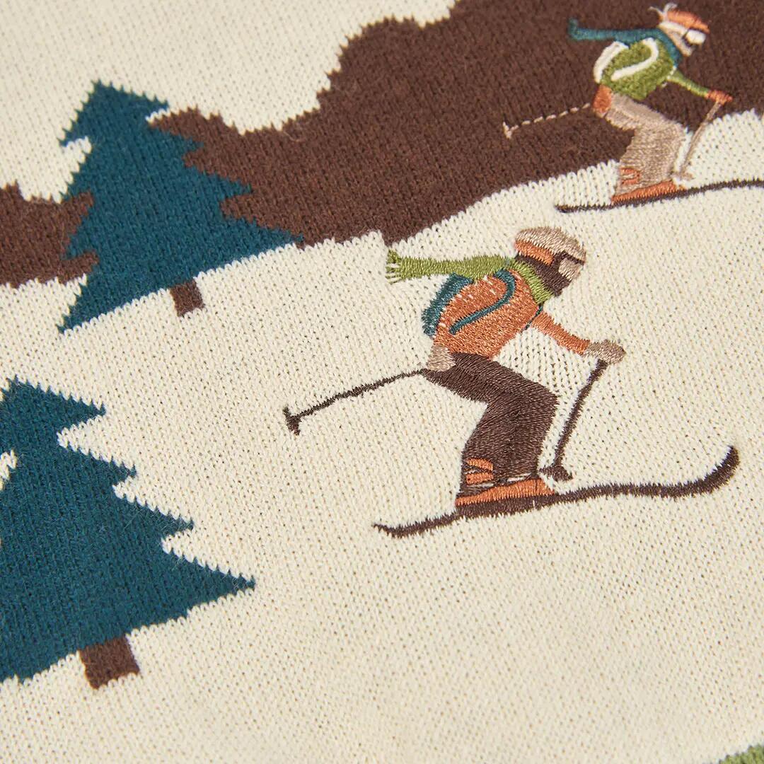 Jersey niño verde estampado de esquiadores 4/4