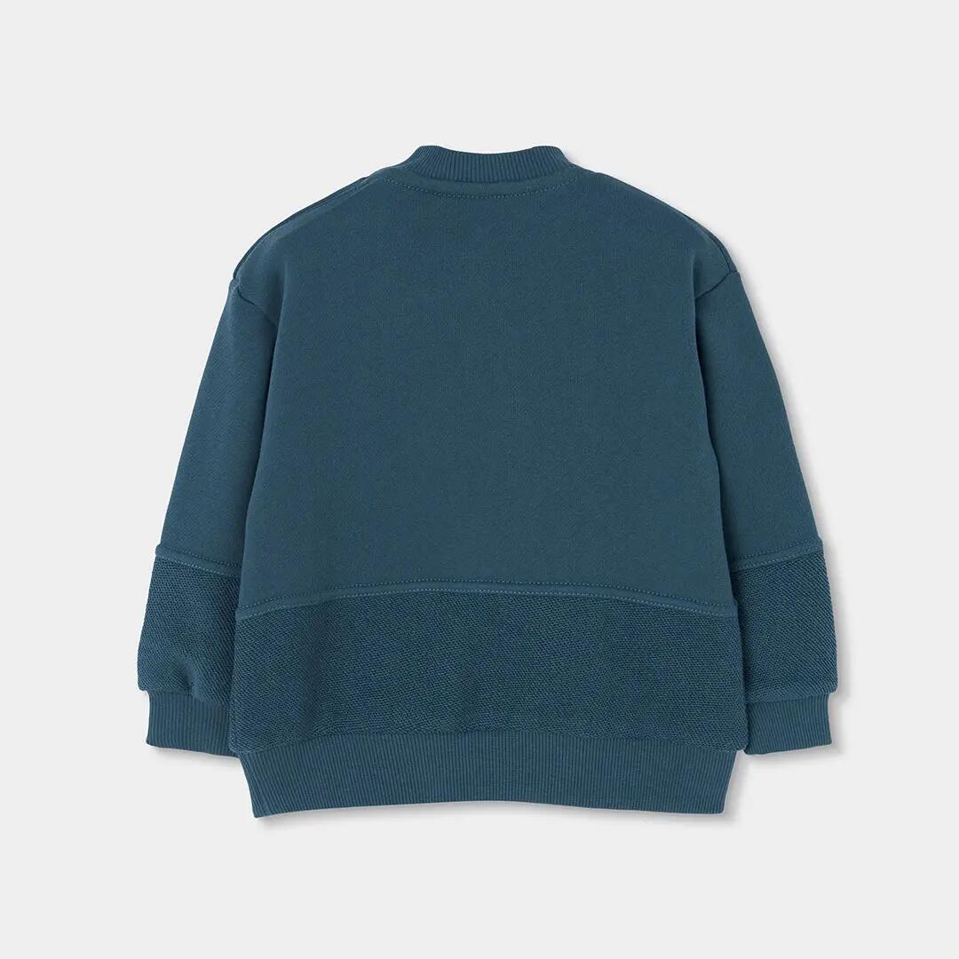 Sudadera felpa niño verde bordado montañas 2/4