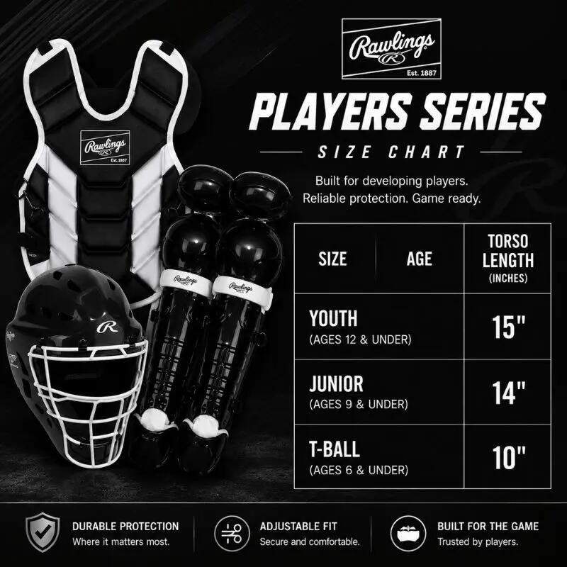 Rawlings PLYCS3TB Players 3 Series Junior Color Royal/White 2/5