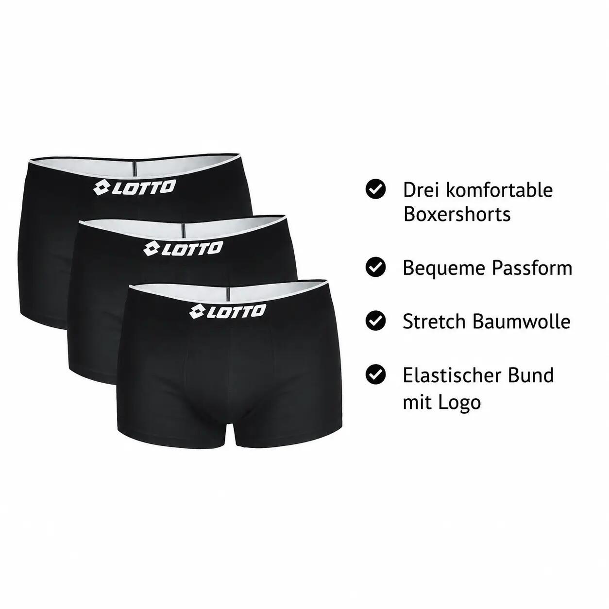 Lotto Herren Comfort Boxershorts 3er-Pack Basic - LT33011 2/3