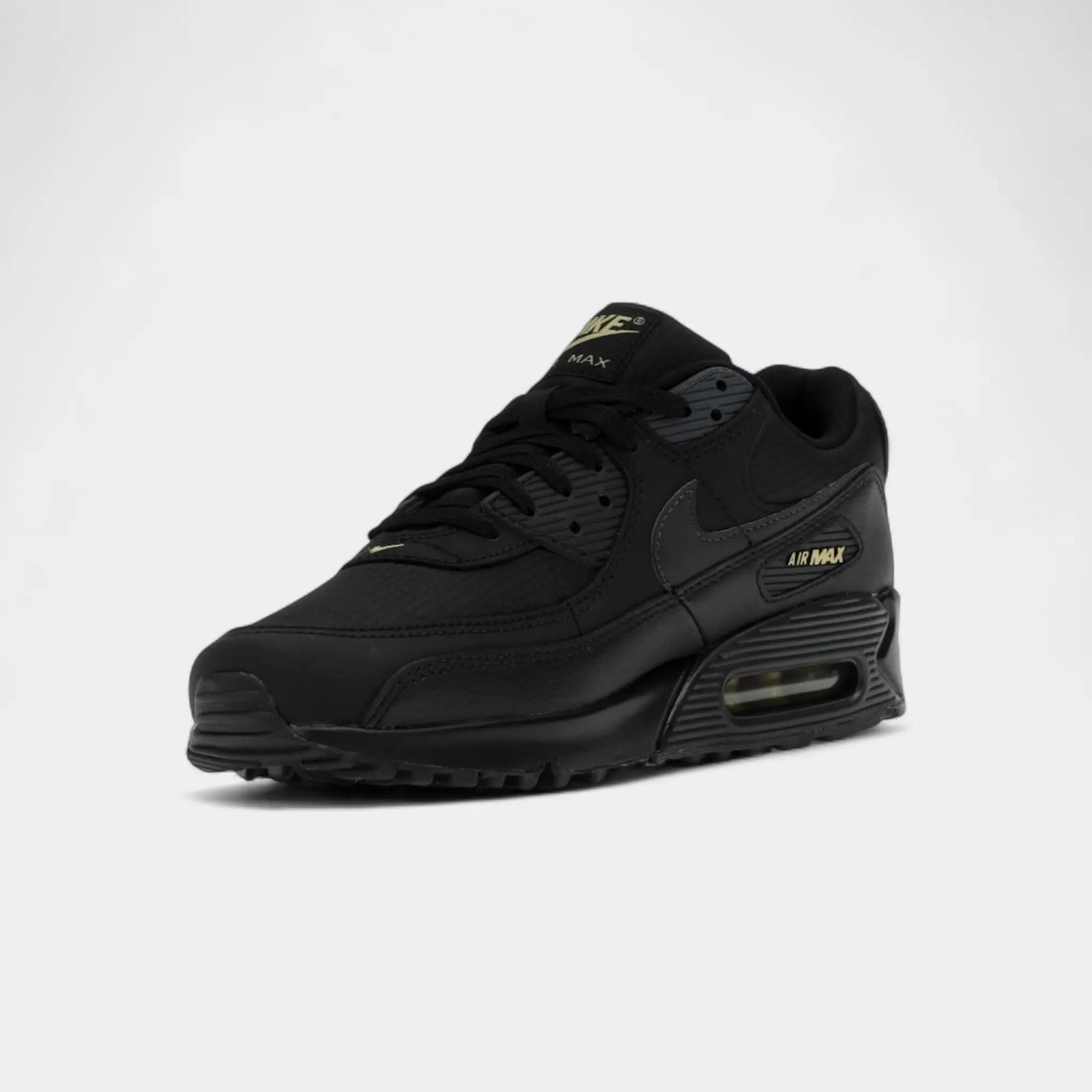 Nike Air Max 90 Black Buff Gold 3/4