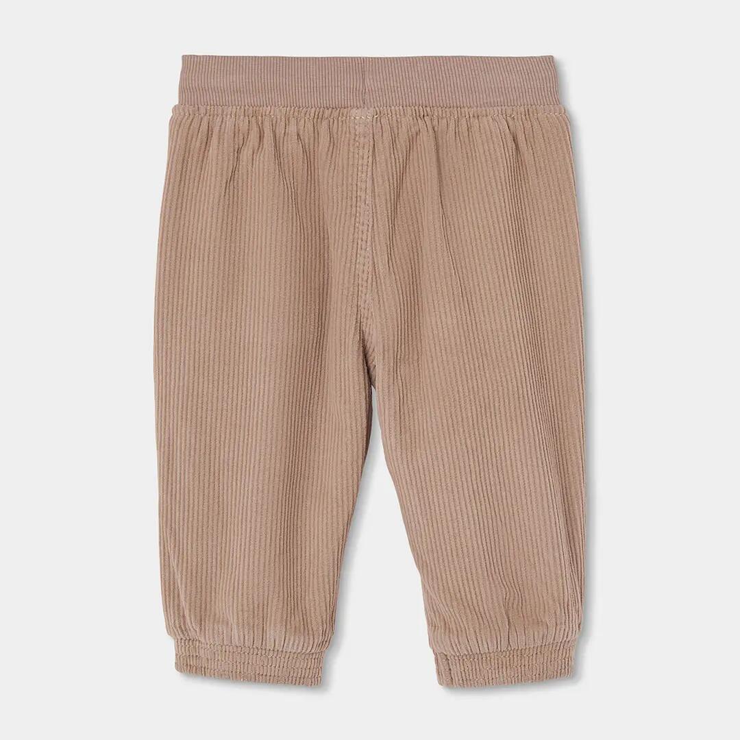 Pantalón pana niño marrón con cordón 2/4