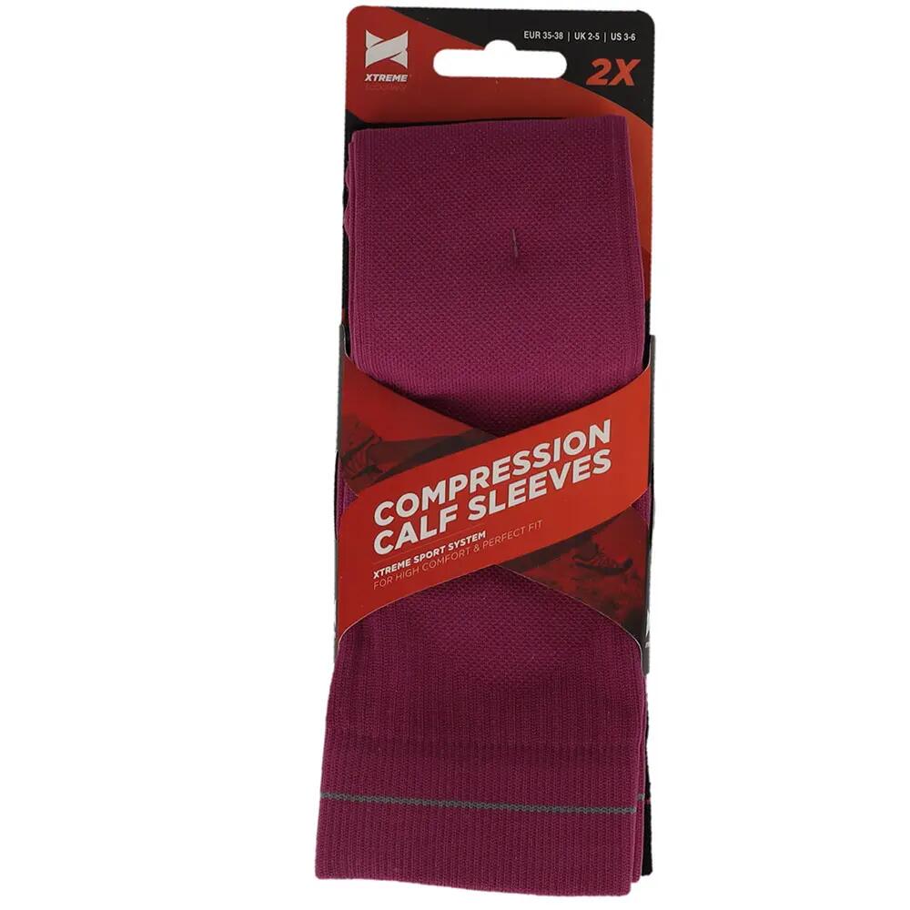 Compressie Kuit Sleeves voor Hardlopen Multi Purple 5/5