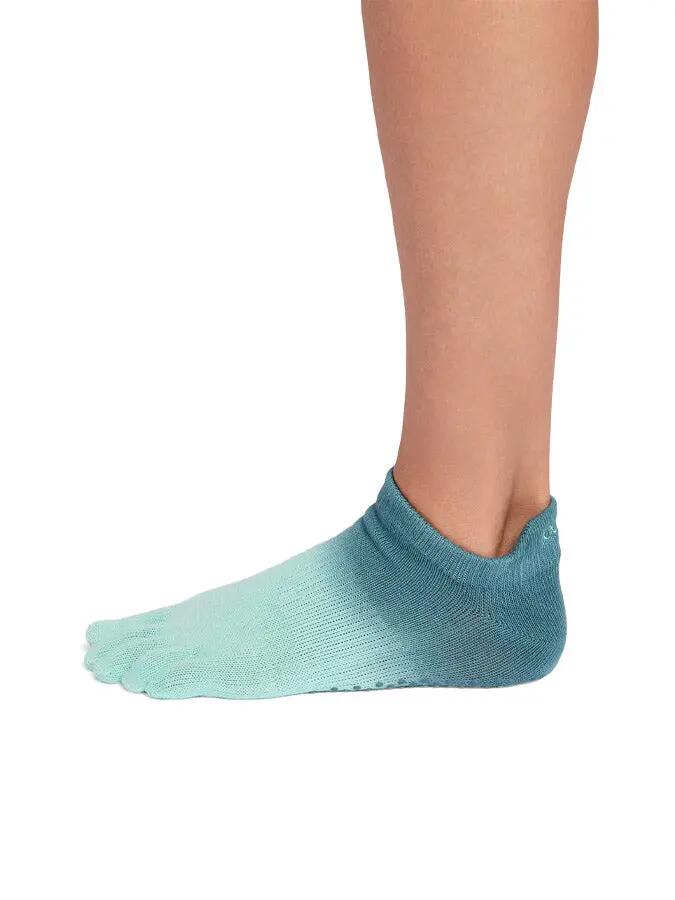 ToeSox Yoga No-Show Grip Socks teensokken - Smaragdgroen - 36/38 3/6