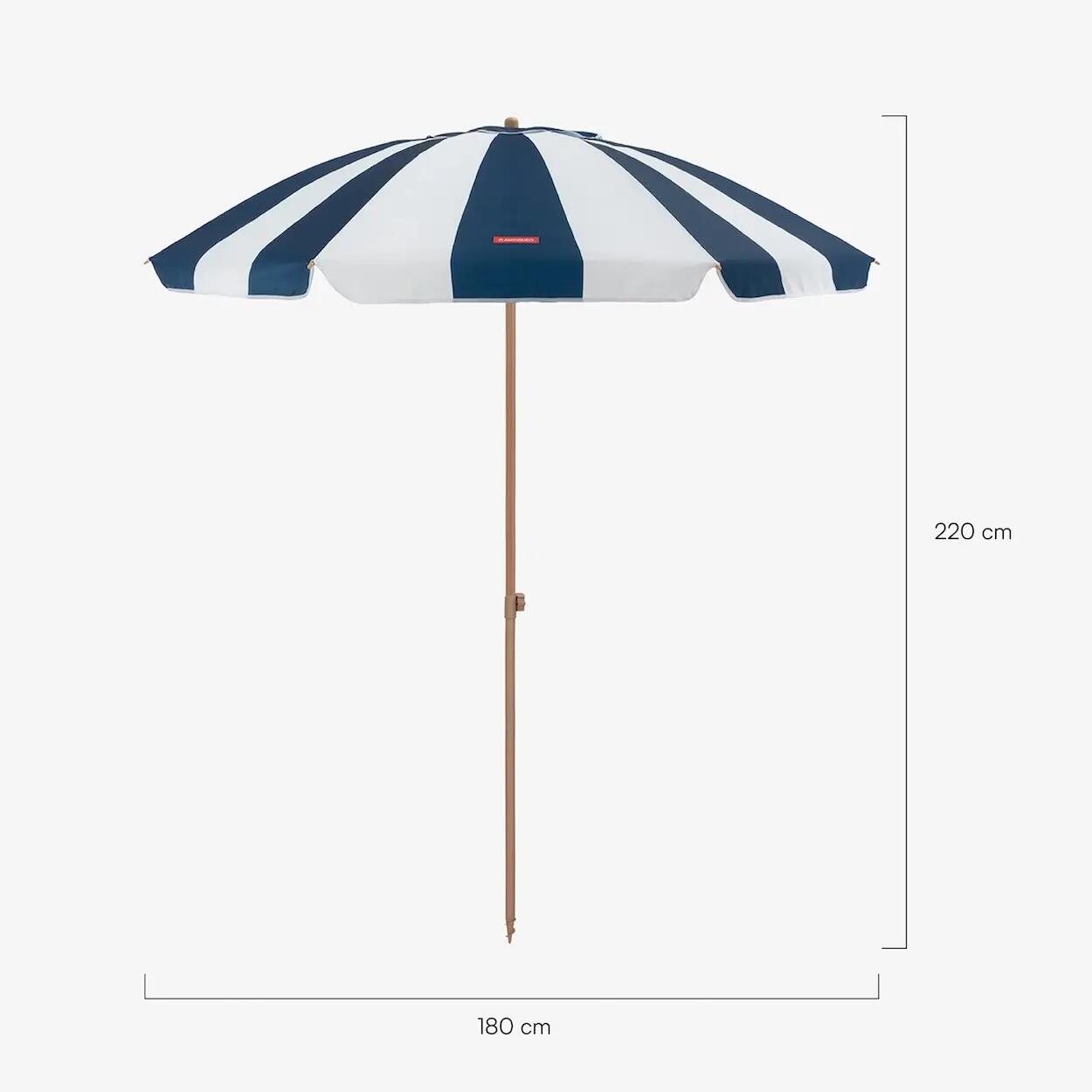 Flamingueo parasol plage inclinable upf50+ polyester bleu 7/7