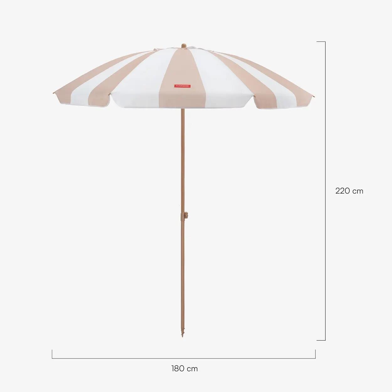 Flamingueo parasol plage inclinable upf50+ polyester beige 7/7