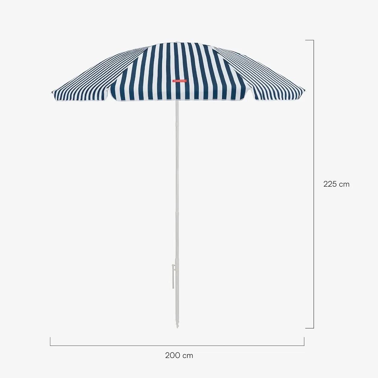 Flamingueo parasol plage inclinable upf50+ polyester bleu 8/8