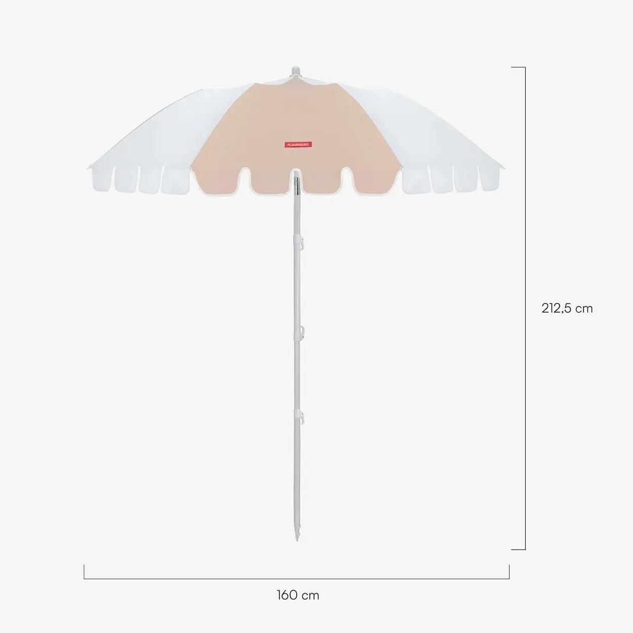 Flamingueo sombrilla playa inclinable upf50+ poliéster beige 8/8